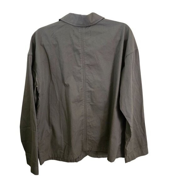 J.Crew Cotton Blazer Jacket Olive Gold Buttons 2023 Sustainable Size M - Picture 3 of 10